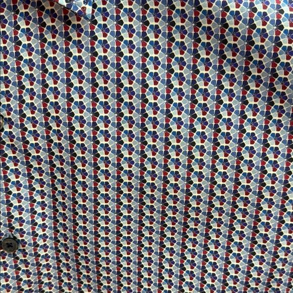 Bugatchi Blue and White Casual Button Down Shirt - Picture 3 of 8